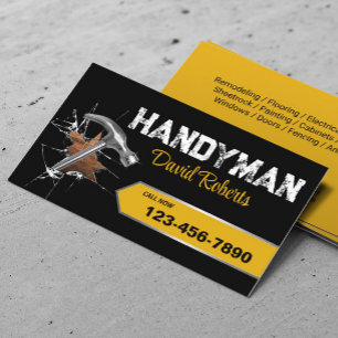 Handyman Reparatie & Onderhoud Service Staalhamer Visitekaartje
