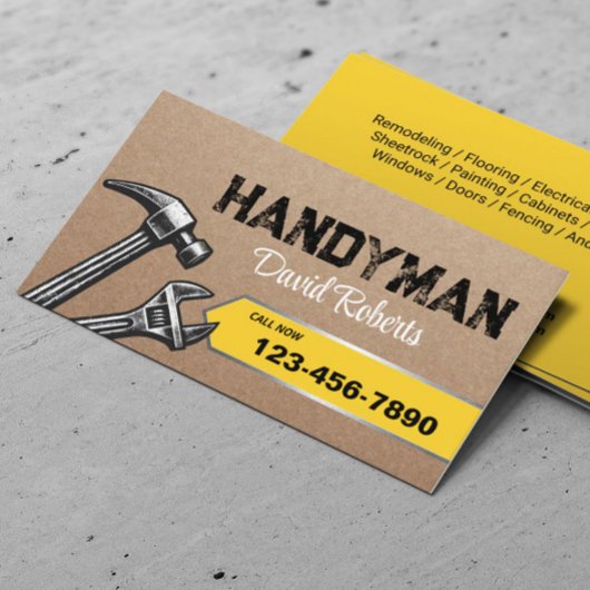 Handyman Reparatie Onderhoudsservice  Kraft Visitekaartje