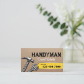 Handyman Reparatie Onderhoudsservice  Kraft Visitekaartje (Staand voorkant)