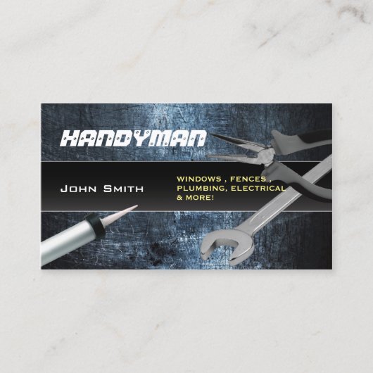 Handyman-reparatie professionele visitekaartjes (Voorkant)