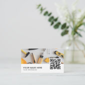 Handyman reparatie | QR-code onderhoudsdiensten Visitekaartje (Staand voorkant)