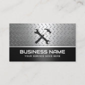 Handyman reparatie service professioneel metaal visitekaartje (Voorkant)