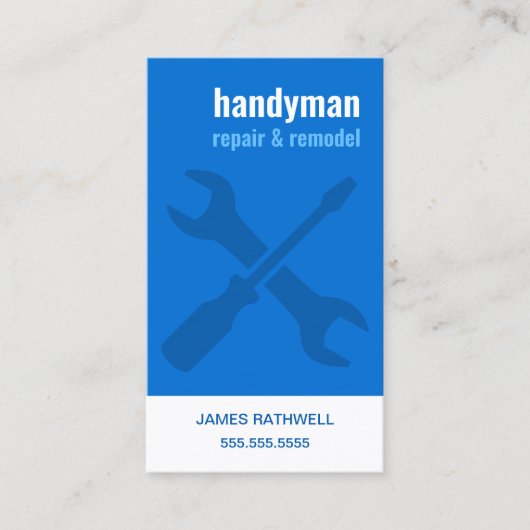 Handyman reparaties met QR-code Visitekaartje (Voorkant)