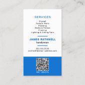 Handyman reparaties | QR-code Visitekaartje (Achterkant)