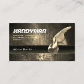 Handyman reparatiewerker Gold Hammer Visitekaartje (Voorkant)