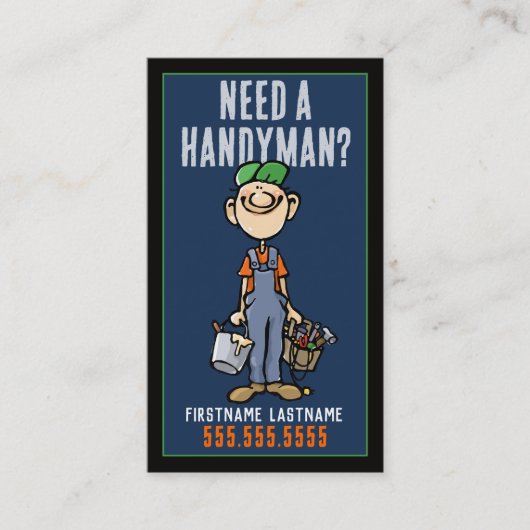 Handyman Reparator Odd Jobs Promotie Visitekaartje (Voorkant)