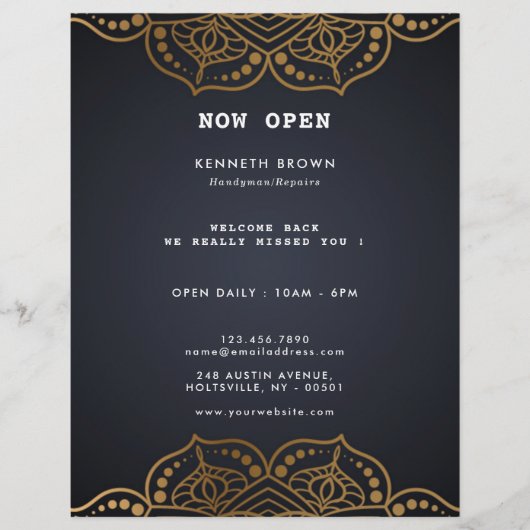 Handyman Repareert Black Gold Flyer (Voorkant)