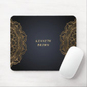 Handyman Repareert Black Gold Muismat (Met muis)