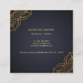 Handyman Repareert Black Gold Vierkante Visitekaartje (Achterkant)