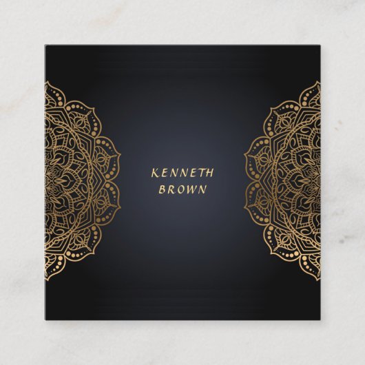 Handyman Repareert Black Gold Vierkante Visitekaartje (Voorkant)