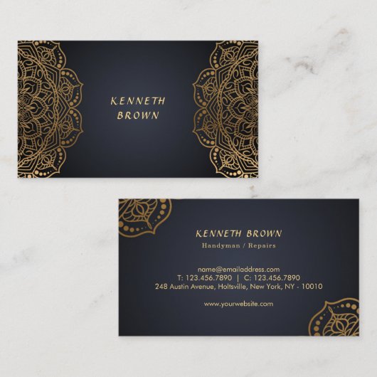 Handyman Repareert Black Gold Visitekaartje (Voorkant / Achterkant)