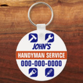 Handyman ronde Sleutelhanger (Voorkant)