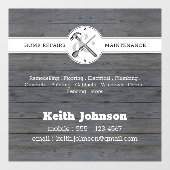 Handyman Rustic Grey Wood Car Raamsticker (Vel)