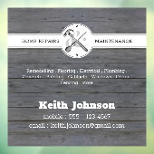 Handyman Rustic Grey Wood Car Raamsticker (Vel 3)