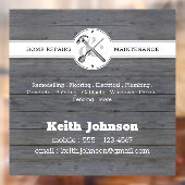 Handyman Rustic Grey Wood Car Raamsticker (Vel 2)