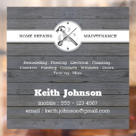 Handyman Rustic Grey Wood Car Raamsticker