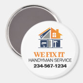 Handyman Service Adverteren Magneet (Voorkant / Achterkant)