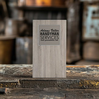 Handyman Service Houten Sjabloon Trendy Kaart Visitekaartje