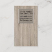 Handyman Service Houten Sjabloon Trendy Kaart Visitekaartje (Achterkant)