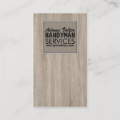 Handyman Service Houten Sjabloon Trendy Kaart Visitekaartje (Voorkant)