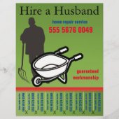 Handyman Service Landscaper Small Business Flyer (Voorkant)