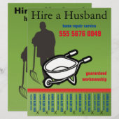 Handyman Service Landscaper Small Business Flyer (Voorkant / Achterkant)