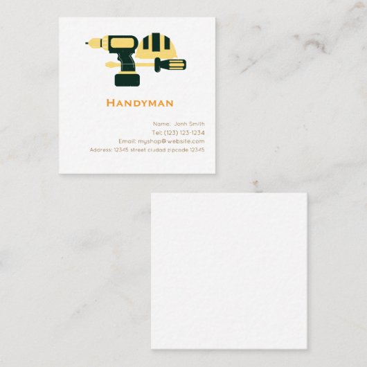 handyman services editable business card afsprakenkaartje (Voorkant / Achterkant)
