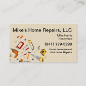 Handyman Services Gereedschap Twee Kant Visitekaartje (Achterkant)