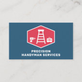Handyman Services Home Reparatieladder Retro  Visitekaartje (Voorkant)