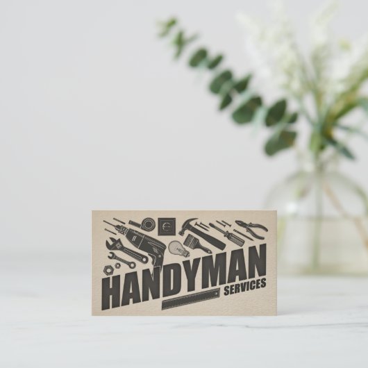 Handyman services - Home reparaties Visitekaartje (Staand voorkant)