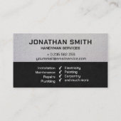 Handyman services - Home reparaties Visitekaartje (Achterkant)