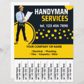 Handyman Services Promotie Flyer Scheur van strips (Voorkant / Achterkant)