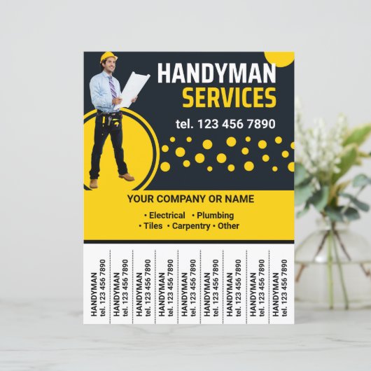 Handyman Services Promotie Flyer Scheur van strips (Staand voorkant)