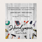 Handyman Services Visitekaartje (Buitenkant ongevouwen)