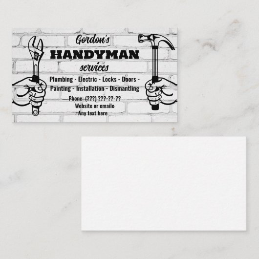 Handyman Services Visitekaartje (Voorkant / Achterkant)