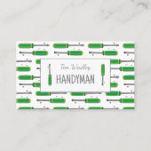 Handyman Services White Visitekaartjes met tools (Voorkant)