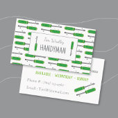 Handyman Services White Visitekaartjes met tools