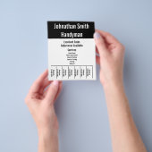 Handyman Services Zwart-wit Tekst Sjabloon Flyer (Hand)