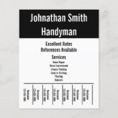 Handyman Services Zwart-wit Tekst Sjabloon Flyer (Voorkant)