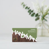 Handyman Signage Fijn Hout Graan Hout Omheining Visitekaartje (Staand voorkant)