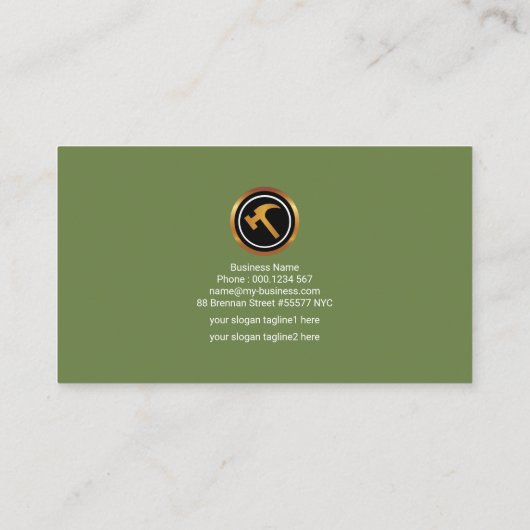 Handyman Signage Fijn Hout Graan Hout Omheining Visitekaartje (Achterkant)