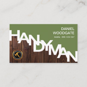 Handyman Signage Fine Wood Grain Timber Fence Visitekaartje