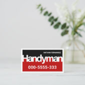 Handyman Signage Frame Builder  Visitekaartje (Staand voorkant)