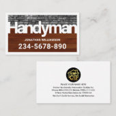 Handyman Signage Frame Renovation Visitekaartje (Voorkant / Achterkant)