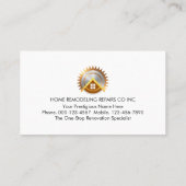 Handyman Signage On Dirty Walls Visitekaartje (Achterkant)