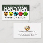 Handyman Signage On Dirty Walls Visitekaartje (Voorkant / Achterkant)