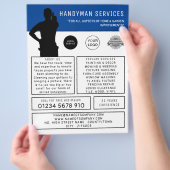 Handyman Silhouette Adverteren Flyer (Hand)