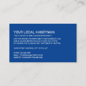 Handyman Silhouette Visitekaartje (Achterkant)