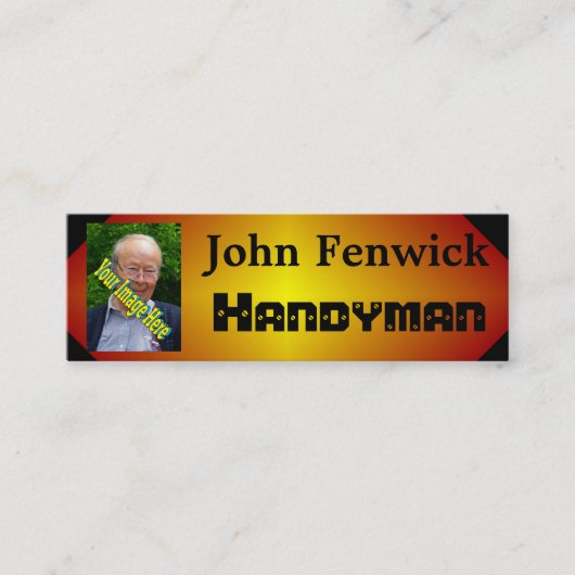 Handyman Sjabloon Kleine Bedrijf Yard Werk Fab Mini Visitekaartje (Voorkant)