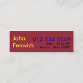 Handyman Sjabloon Kleine Bedrijf Yard Werk Fab Mini Visitekaartje (Achterkant)